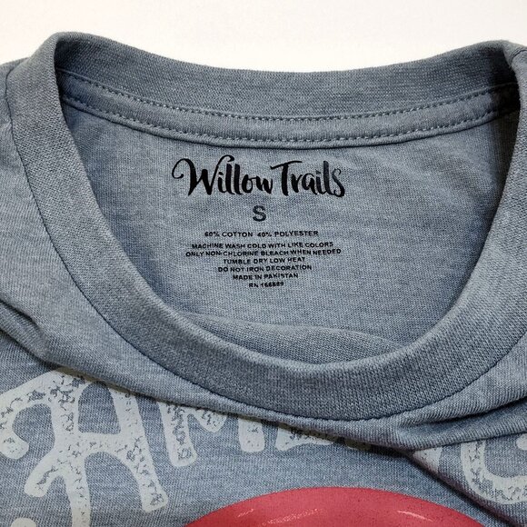 Willow Trails America The Beautiful Tank Top Small Horse Graphic Heather Gray - Picture 3 of 5